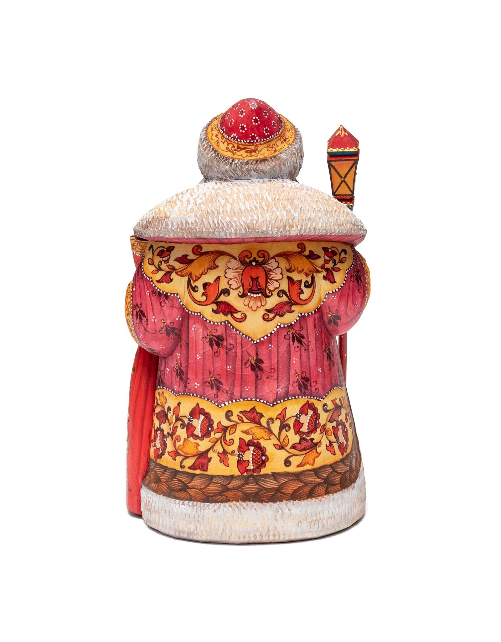 Master Artist Carved Grandfather Frost with Village Children Painting