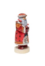 Hand Carved Grandfather Frost with Birds and Owl