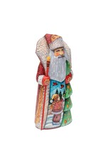Hand Carved Grandfather Frost Holding Tree