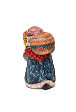 Sergiev Posad Hand Carved Grandfather Frost with Gold Staff