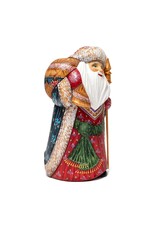 Sergiev Posad Hand Carved Grandfather Frost with Gold Staff