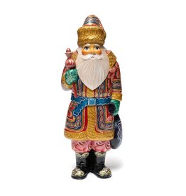 Colorful Hand Carved Grandfather Frost 13"