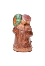 Rustic Pine  Hand Carved Grandfather Frost