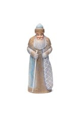 Hand Carved Grandfather Frost with Blue and Gold Coat