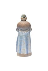 Hand Carved Grandfather Frost with Blue and Gold Coat