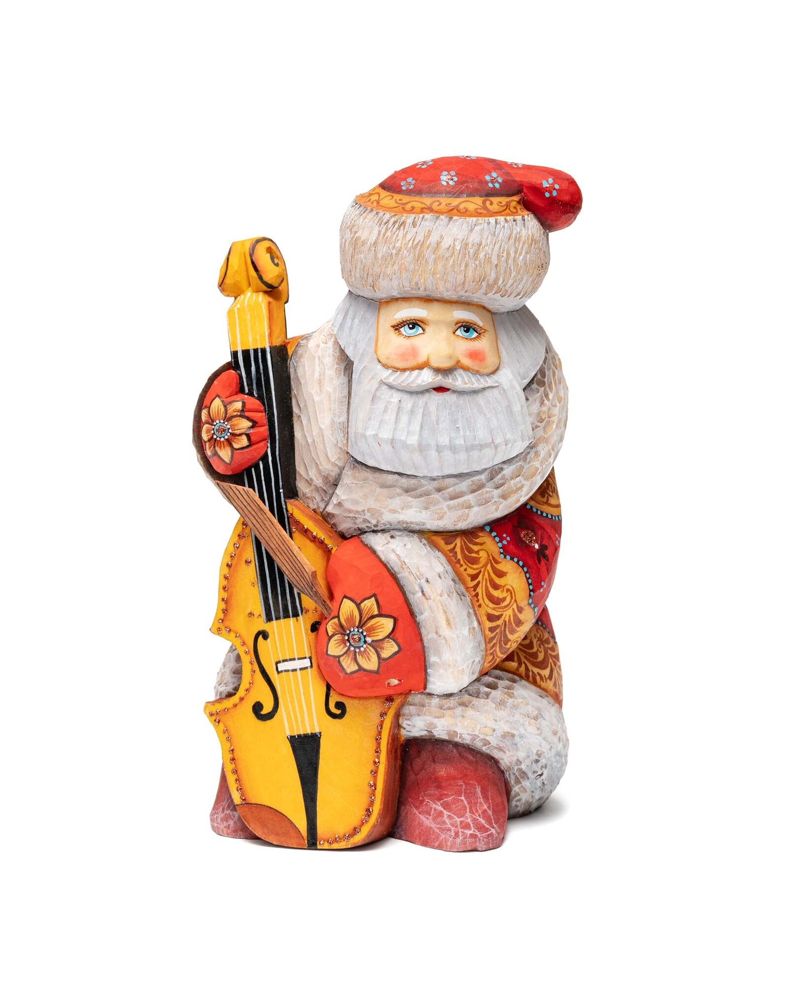 Hand Carved Musician Grandfather Frost