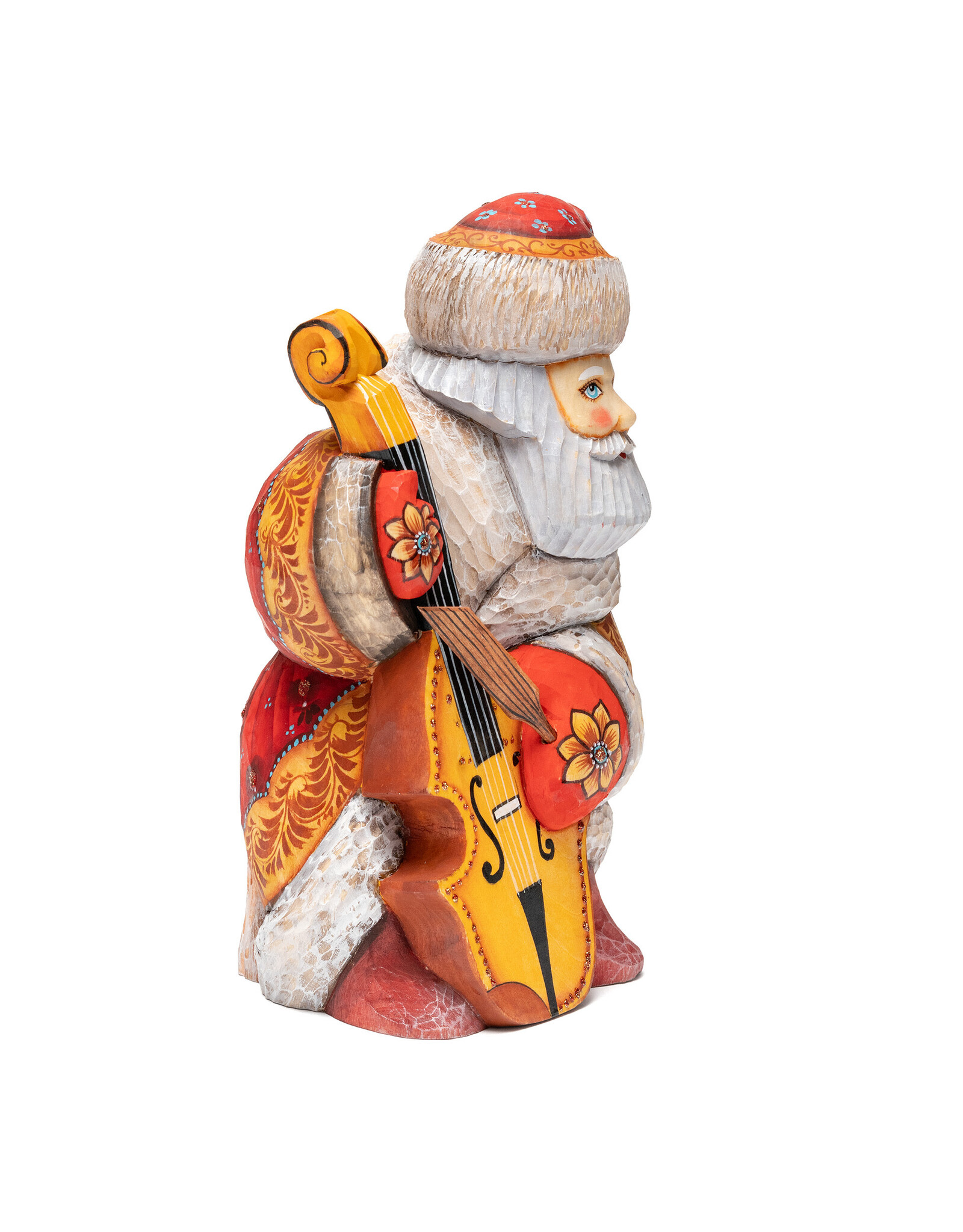 Hand Carved Musician Grandfather Frost