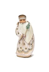 Hand Carved Wooden Grandfather Frost with Bear