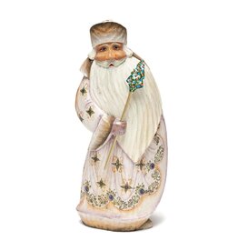 Hand Carved Wooden Grandfather Frost with Bear