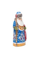 Hand Carved Grandfather Frost with Blue Robe