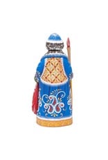 Hand Carved Grandfather Frost with Blue Robe