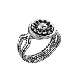 Lotus Flower Filigree Dainty Ring Size 8