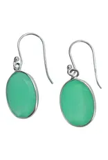 Green Onyx Oval Earrings