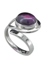 Amethyst Sterling Silver Adjustable Rings