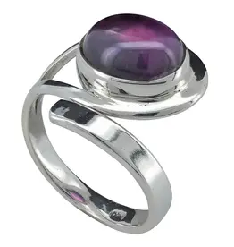 Amethyst Sterling Silver Adjustable Rings