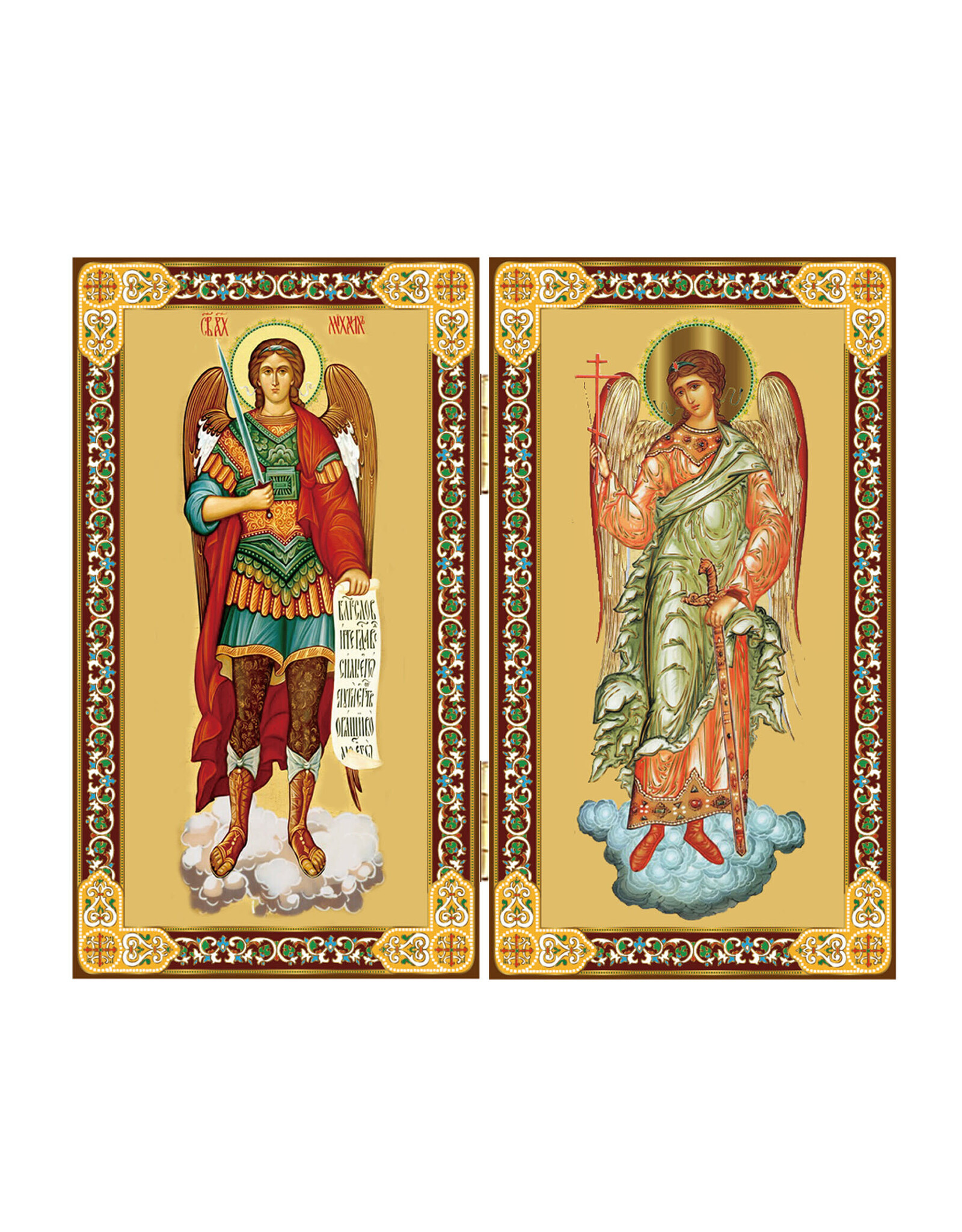 Archangel Saint Michael and Guardian Angel Diptych
