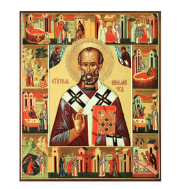 Saint Nicholas with Feast Days Icon