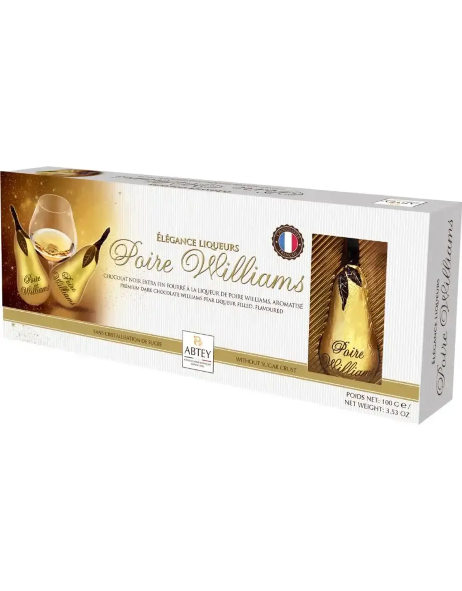 Abtey Poire Williams Brandy Filled Dark Chocolate Pears