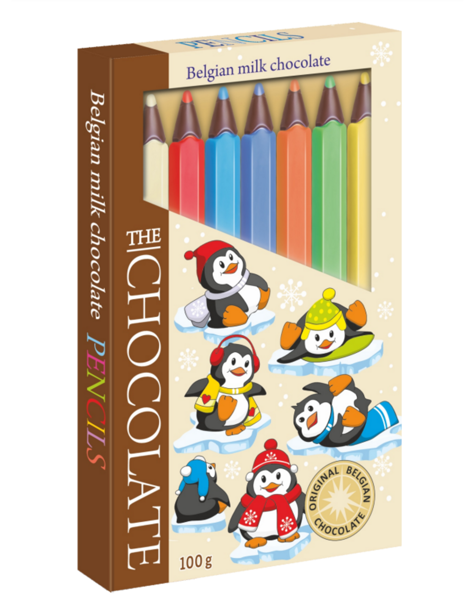 Penguins Belgian Milk Chocolate Pencils