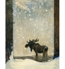 Fairy Tale Moose by John Bauer Art Print
