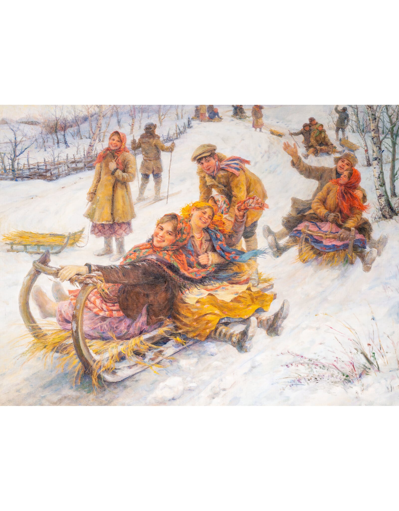Tobogganing 11 1/2" x 14" Print