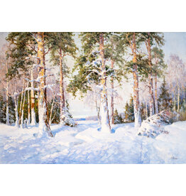 Winter by Vasili Vasilevich Karev Postcard