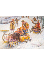 Sychkov "Tobogganing" Postcard