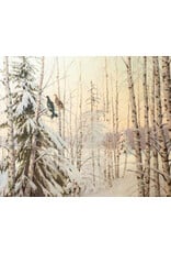 Grouse on Birches Print