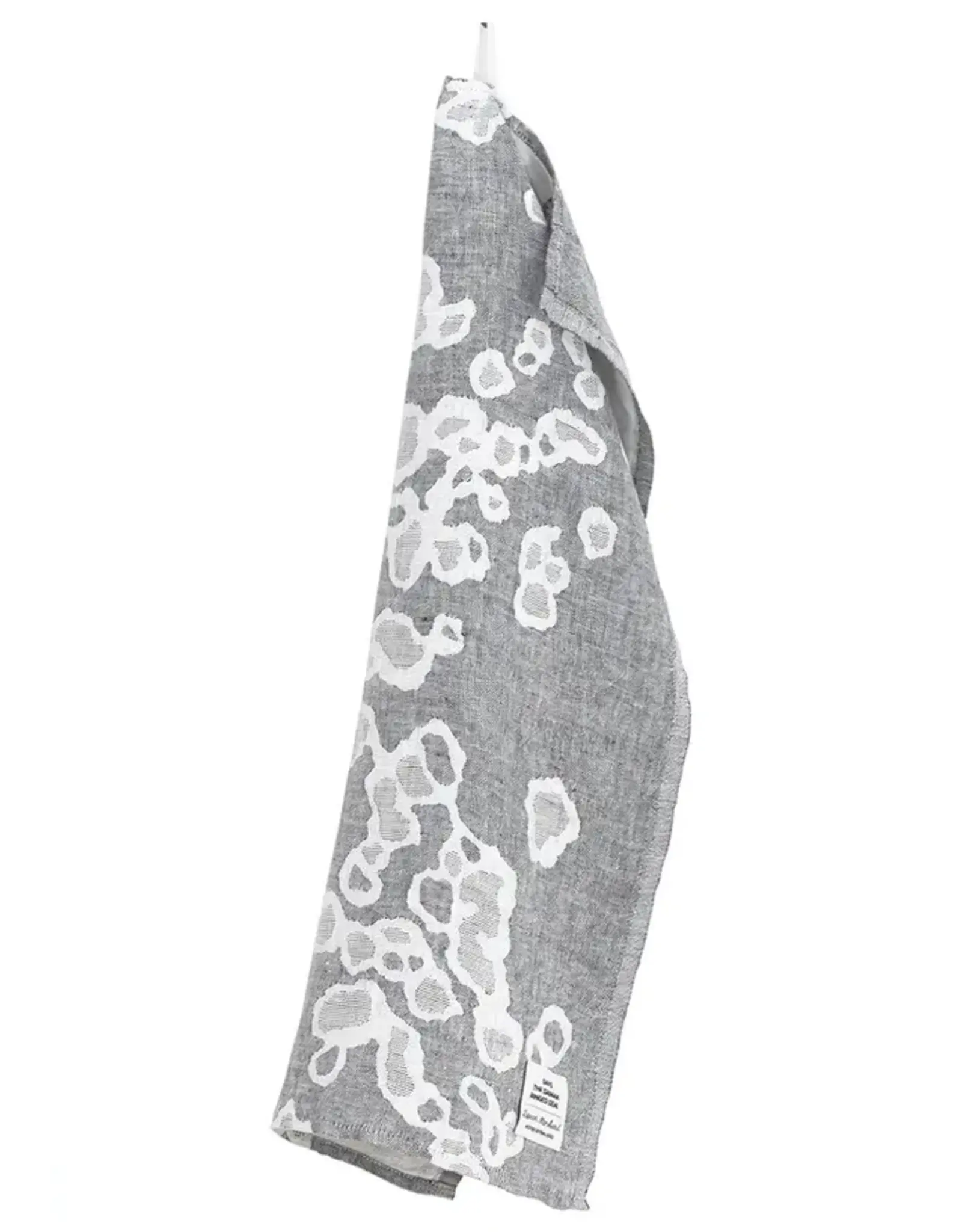 Finnish Ringed Seal Pattern Washed Linen Tea Towel