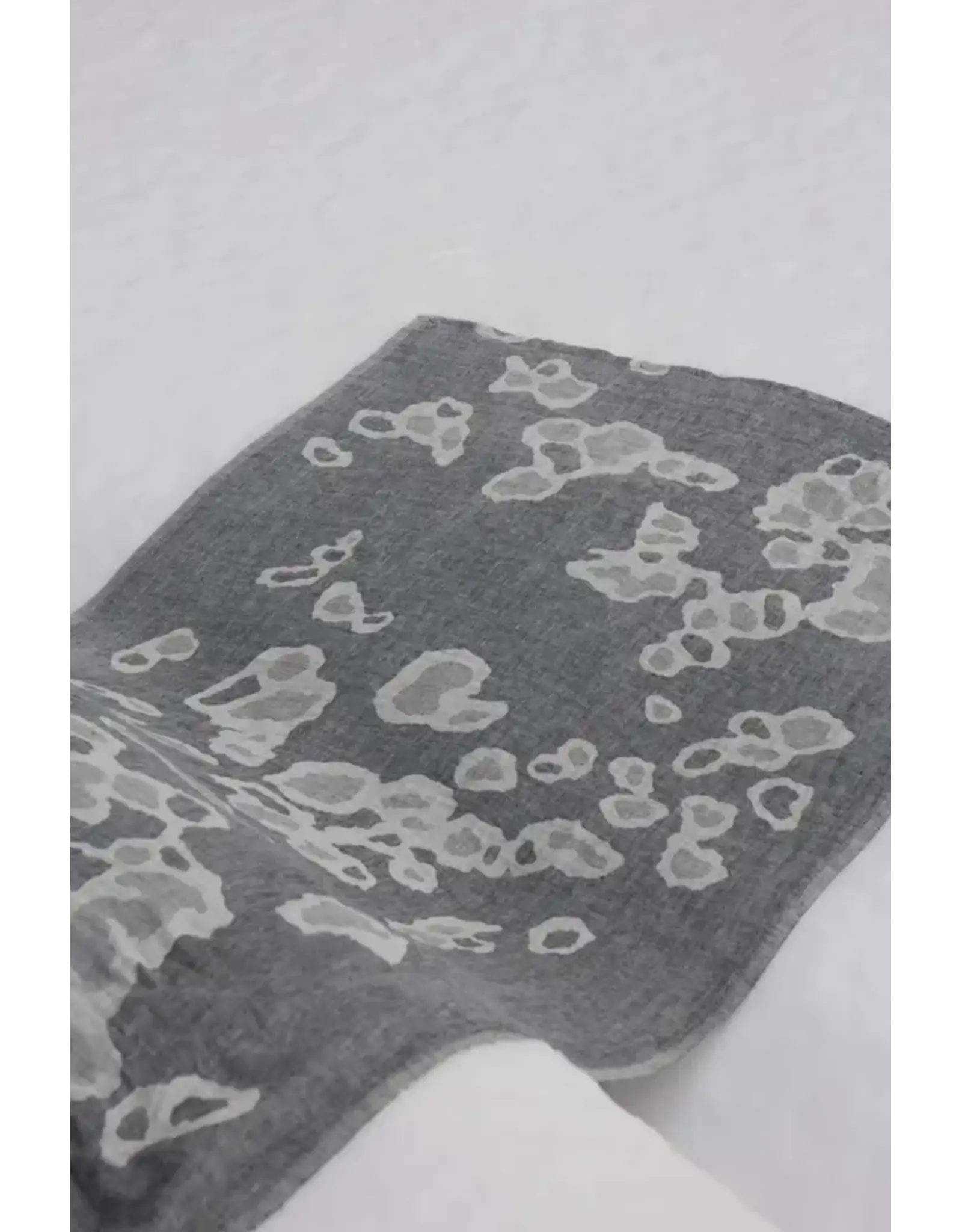 Finnish Ringed Seal Pattern Washed Linen Tea Towel