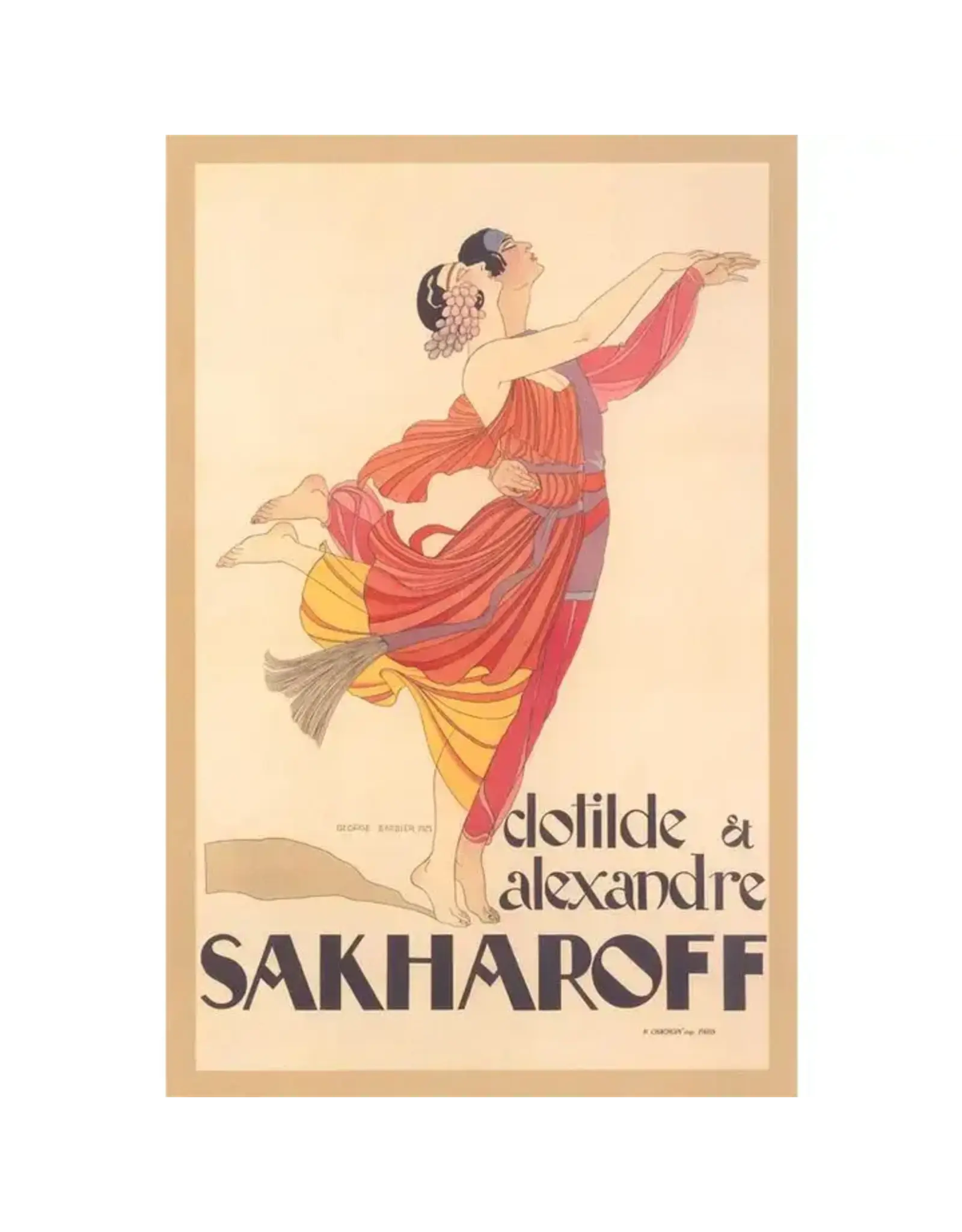 Clotilde & Alexander Sakharoff by Georges Barbier Magnet