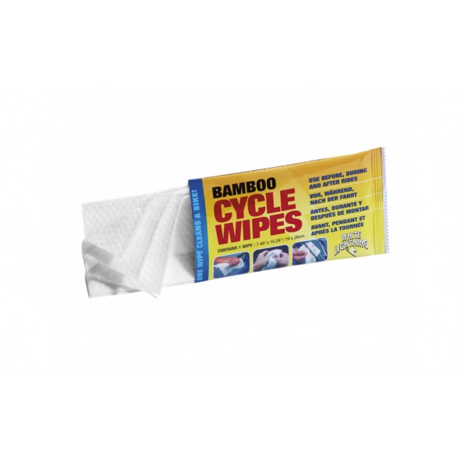 WHITE LIGHTNING BAMBOO CYCLE WIPES 1 WIPES