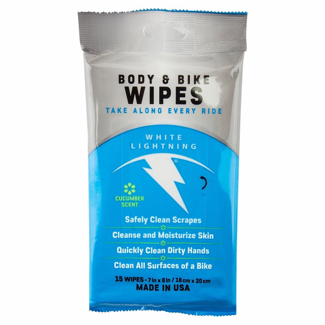 WHITE LIGHTNING BODY & BIKE WIPES