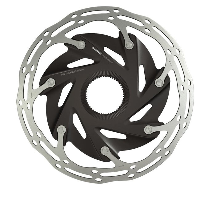 SRAM ROTOR CNTRLN XR 2P CL 160MM BLK ROUNDED