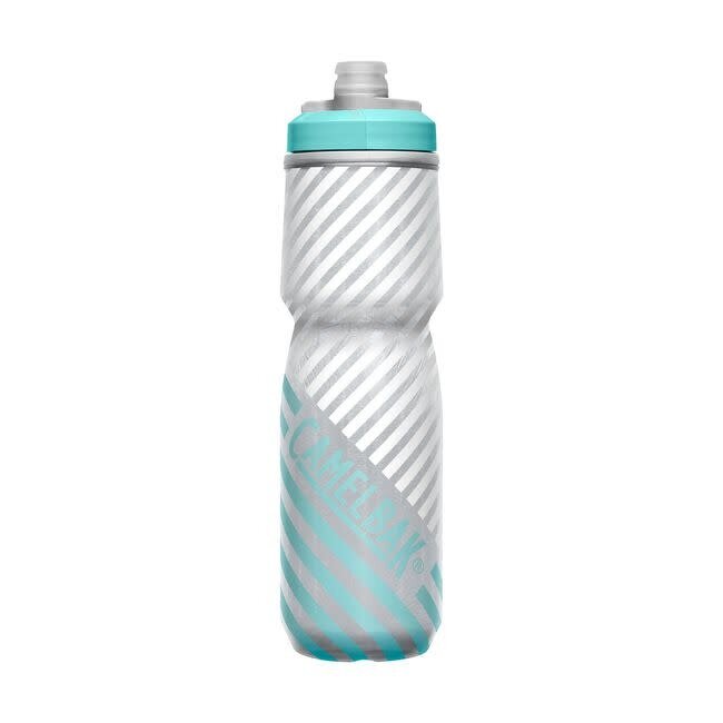 CAMELBAK PODIUM CHILL OUTDOOR 24OZ, GREY/TEAL STRIPE