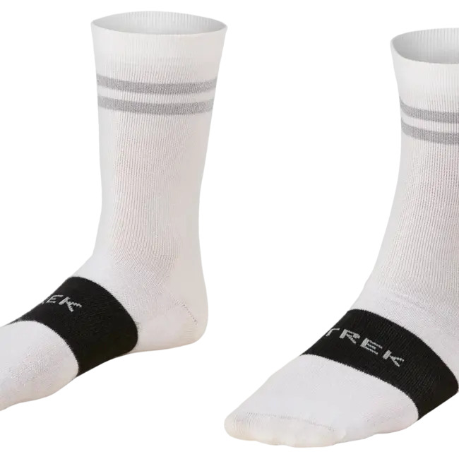 Trek Race Reflective Crew Cycling Sock SIZE M WHITE