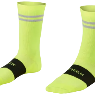 TREK Trek Race Reflective Crew Cycling Sock SIZE L RADIOACTIVE YELLOW