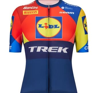 SANTINI Santini Lidl-Trek Women's Replica Race Jersey Dark Blue/Yellow XS