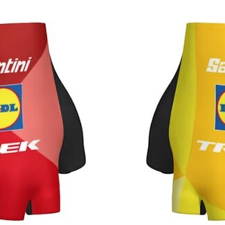 SANTINI Santini Lidl-Trek Team Unisex Cycling Glove Dark Blue/Yellow Small