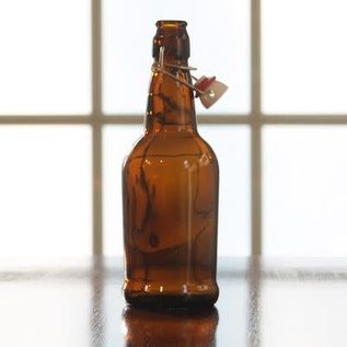 Flip Top Bottles -16 oz Amber (Qty 12)