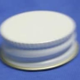 28 mm White Metal Screw Caps - 24ct