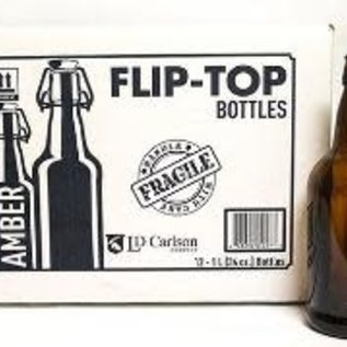 1 liter Flip top bottles-EZ cap Case of 12