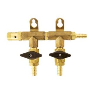 2-Way Gas Manifold - 5/16" (Brass)