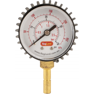 Push-In Pressure Gauge (0-40 psi)