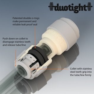 Kegland Duotight Push-In Fitting - 8 mm (5/16 in.) x 1/4 in. Flare