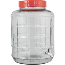 4 Gal - Wide Mouth Glass Carboy With Spigot