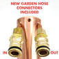 Copper Pot Still Top w/ Garden Hose Quick Disconnect (QD)