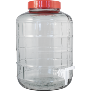 2 Gal - Wide Mouth Glass Carboy With Spigot