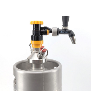 NukaTap® Mini Beer Faucet Assembly Kit | Flow Control Ball Lock Quick Disconnect (QD) | Duotight Adapter | Self Closing Spring
