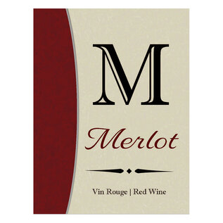 Merlot Wine Labels 30/Pack